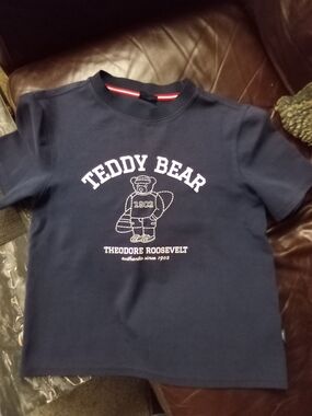 Teddy Bear Graphic Short Sleeve Tee - Navy
